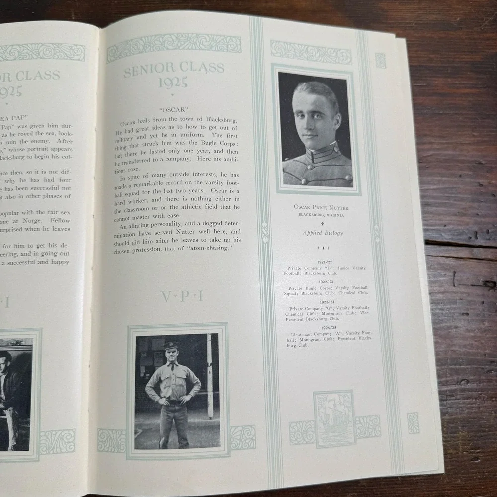 Vintage 1925 Bugle Virginia Polytechnic Institute Yearbook VPI Blacksburg HC